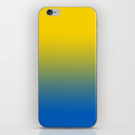 Blue and Yellow Solid Colors Ukraine Flag Colors Gradient 1 100% Commission Donated To IRC Read Bio iPhone Skin