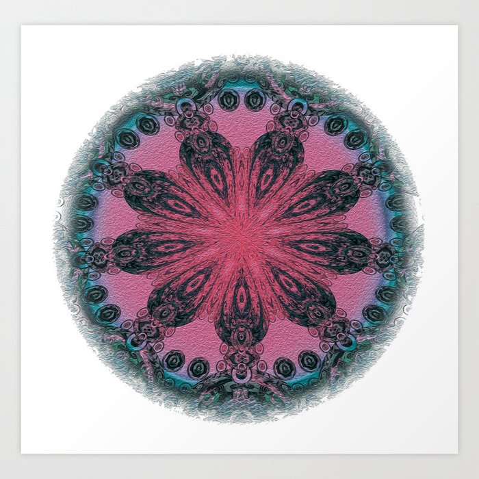 Ninefold Mandala Fruit Art Print