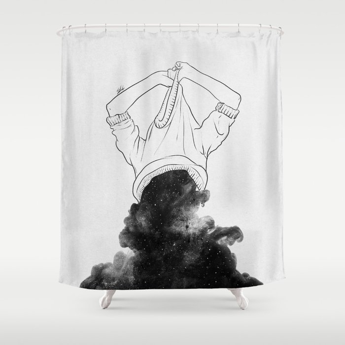 Its better to disappear. Shower Curtain