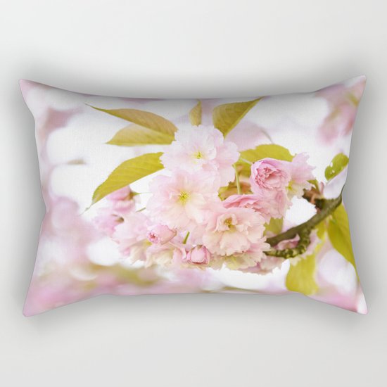 Sakura - Cherryblossom - Cherry blossom - Pink flowers on #Society6 Rectangular Pillow