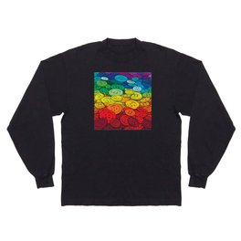 Colorful buttons illustration Long Sleeve T Shirt