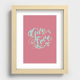 Give Love Recessed Framed Print