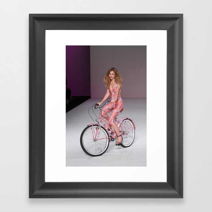 Girls on Bikes Framed Art Print