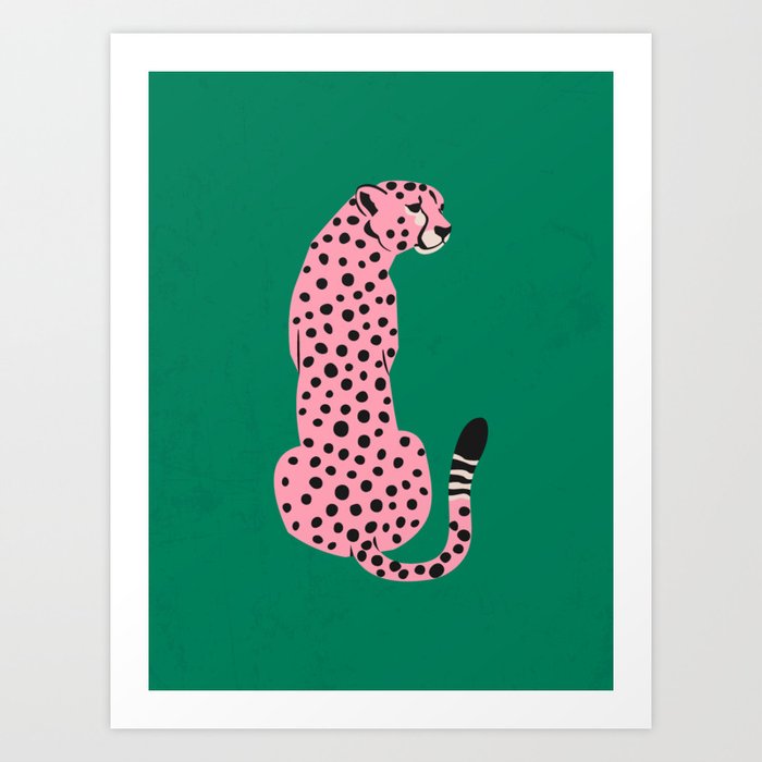 The Stare: Pink Cheetah Edition Art Print