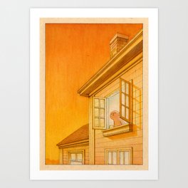 Wildfire Orange Art Print