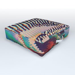 AUGMR Outdoor Floor Cushion | Pixelsorting, Lines, Pixelsort, Graphicdesign, Landscape, Colorful, Cyberpunk, Texture, Aesthetic, Psychedelic 