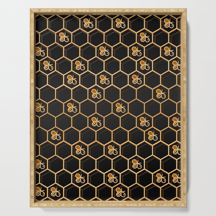 Honeycomb Bee Pattern 24132913 Serving Tray