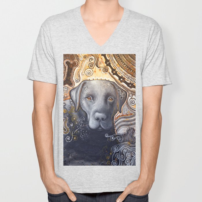 Rudy Original Abstract Dog Art Painting Black Labrador Unisex