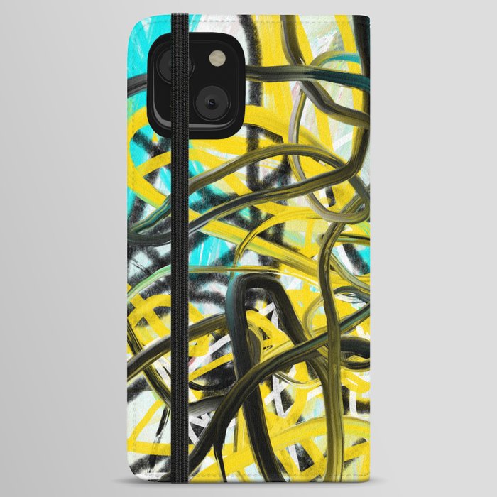 Abstract expressionist Art. Abstract Painting 47. iPhone Wallet Case