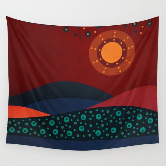 circular landscape Wall Tapestry