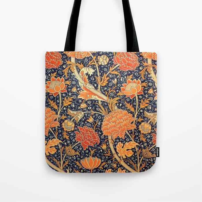 William Morris Cray Floral Art Nouveau Pattern Tote Bag