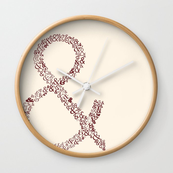 185 Ampersands  Wall Clock