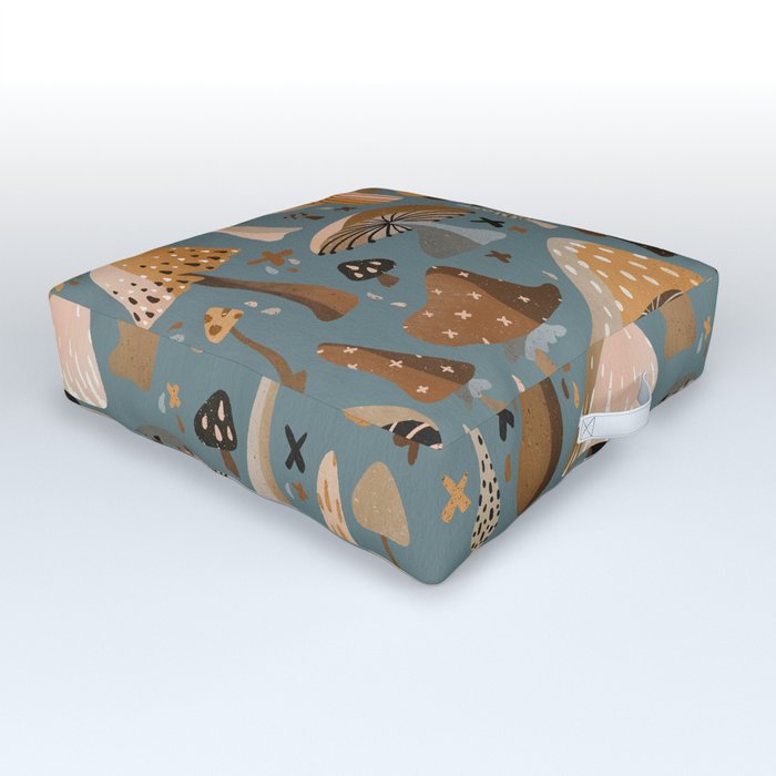 Mushroom Collection – Neutral Palette Outdoor Floor Cushion