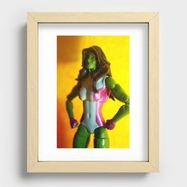 The Sensational She-Hulk Action Figure Recessed Framed Print
