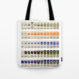 United States Armed Forces Enlisted Rank Insignia Tote Bag