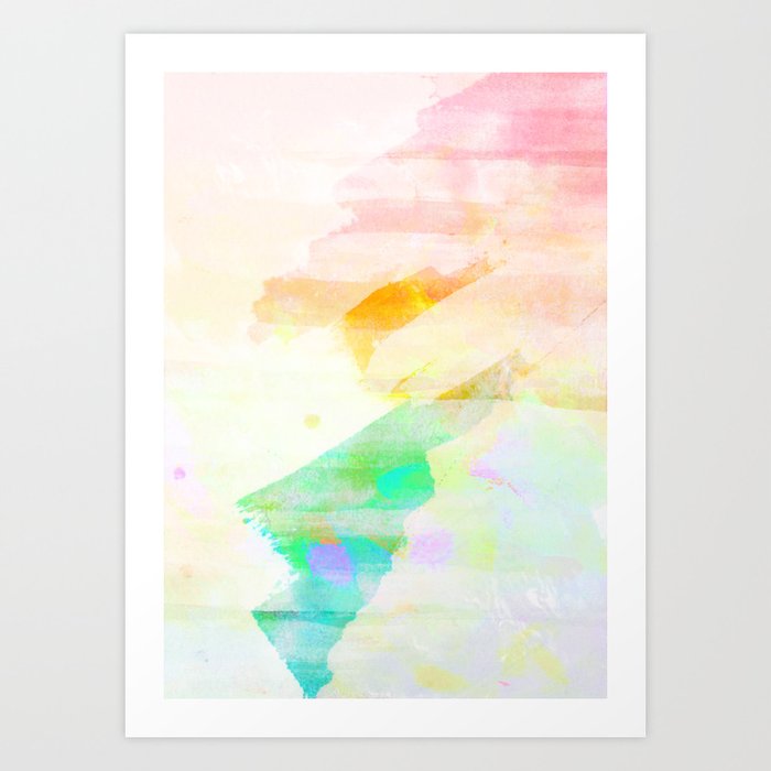 Abstract Painting In Beautiful Pastel Colors Art Print By Szilvi