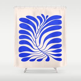 Electrik Blue Ferns: Matisse Edition Shower Curtain