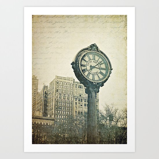 Fifth Avenue time Art Print
