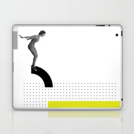 JUMP, Collage Art, Black and White photo, Graphic Art Laptop & iPad Skin
