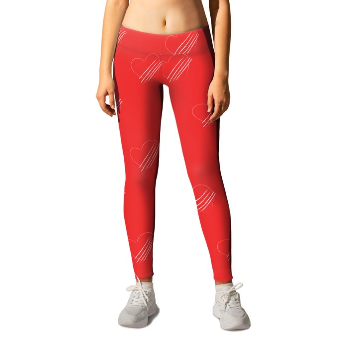 minimal valentine heart pattren Leggings