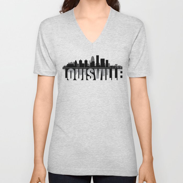 Louisville Silhouette Skyline V Neck T Shirt