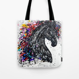 Abstract Horse Number 4 Jackson Pollock Inspiration by OLena Art Tote Bag