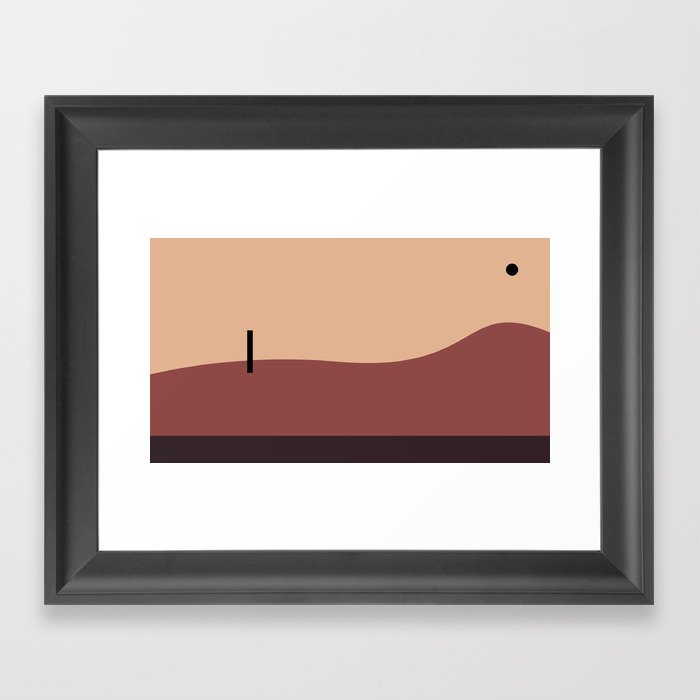 Minimal Desert Framed Art Print