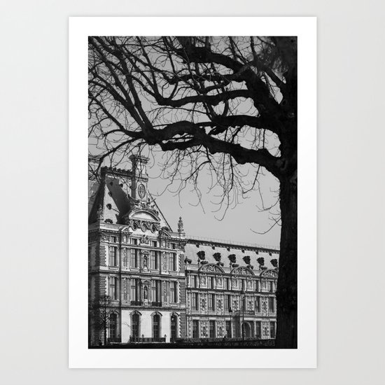 Louvre View Art Print