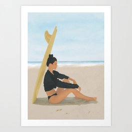 Surfboard Shade Art Print