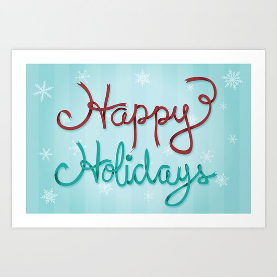 Holiday Ribbon Art Print