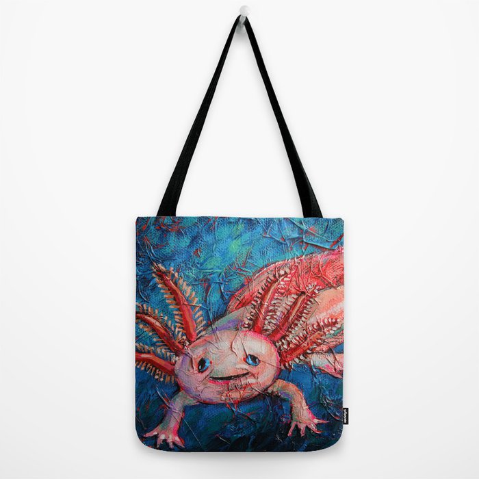 axolotl Tote Bag by dinafarrisappel | Society6