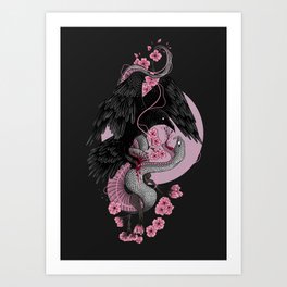 Crow and Snake Art Print