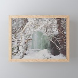 Frozen Runoff Framed Mini Art Print