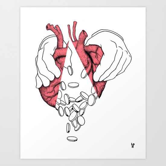 money or love Art Print