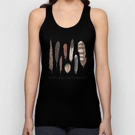 Feathers Tank Top | Chart, Raven, Drawing, Scientifc, Feather, Curated, Scientific, Nature, Graphite, Birds 