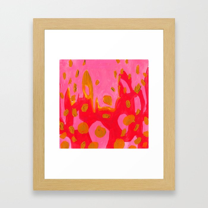 Pink volcano Framed Art Print
