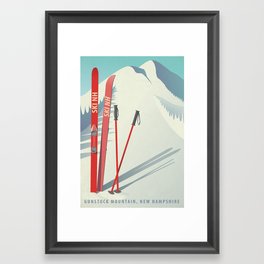 Ski New Hampshire - Gunstock Mountain Framed Art Print