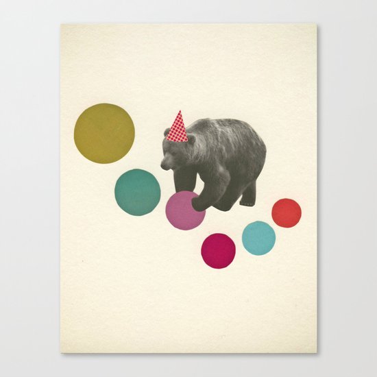 Birthday Bear Canvas Print