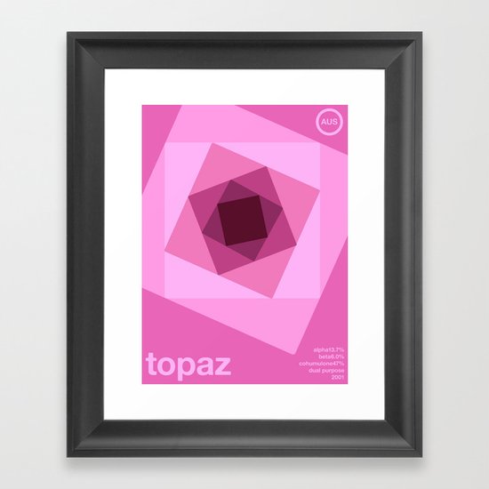 topaz single hop Framed Art Print