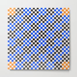 Summer on Long Island Chequered Pattern Metal Print