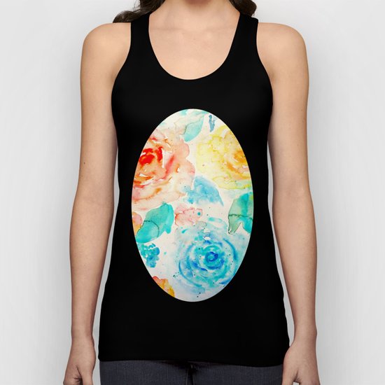 Abstract Flowers 04 Unisex Tank Top