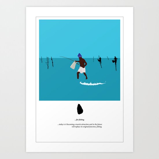 Sri Lankan fishermen 3 Art Print