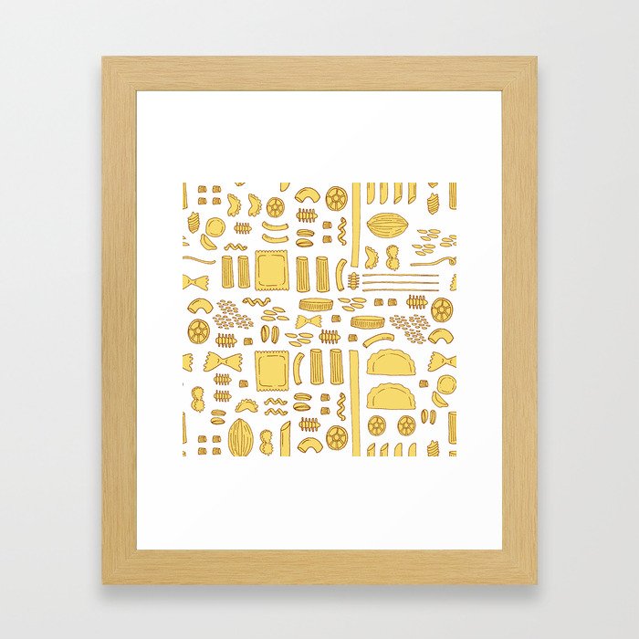 Pasta, a pattern. Framed Art Print