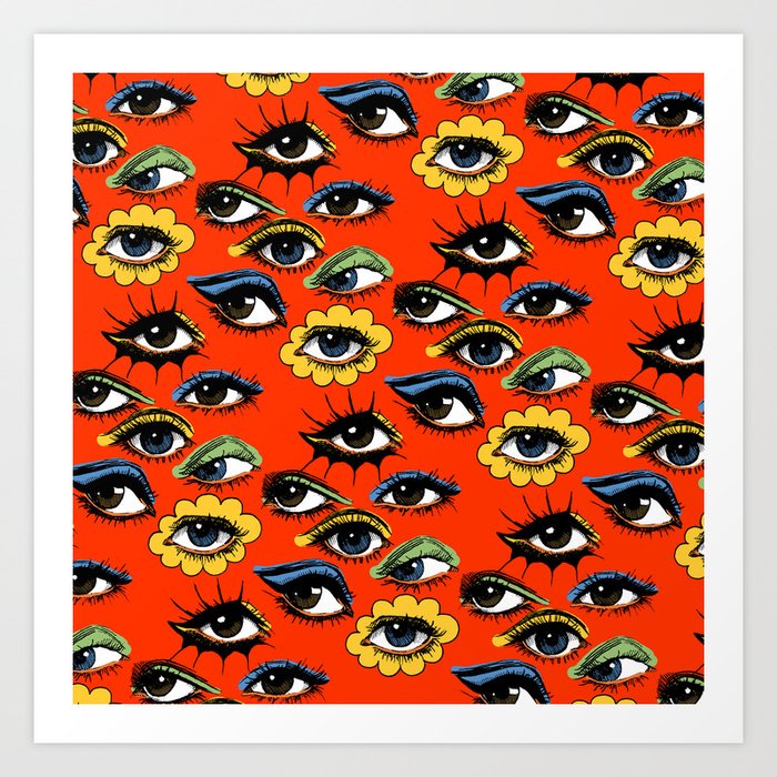 60s Eye Pattern Kunstdrucke