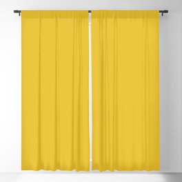 Mid Century Modern Goldenrod Solid Blackout Curtain