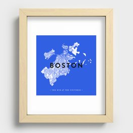 Boston Map Recessed Framed Print