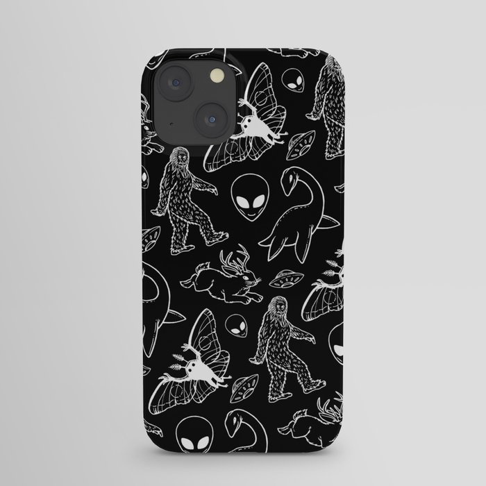 Cryptid Pattern: White Lines iPhone Case