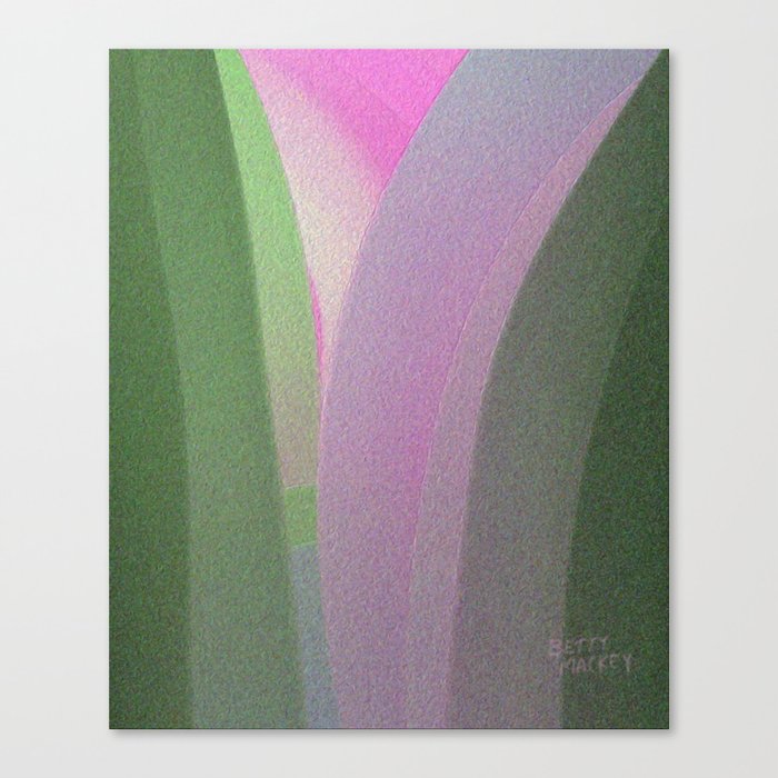 Pink Bromeliad Abstract Canvas Print