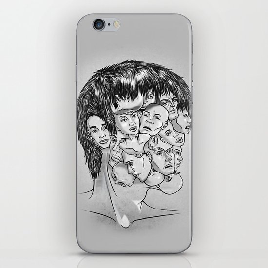 Face Lock BW iPhone & iPod Skin