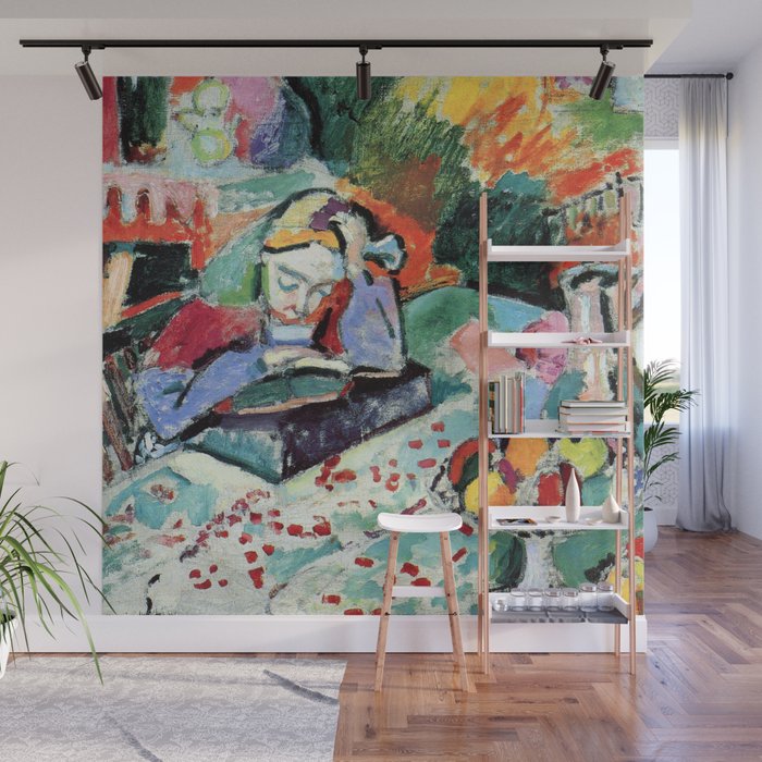 Henri Matisse Interior with a Young Girl Reading Wall Mural by Jon